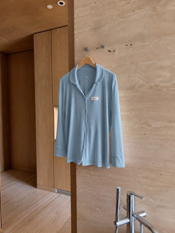 lightBlue Ribbed Pajama