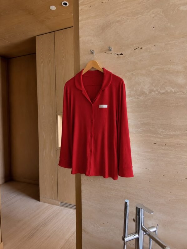 Red Ribbed Pajama